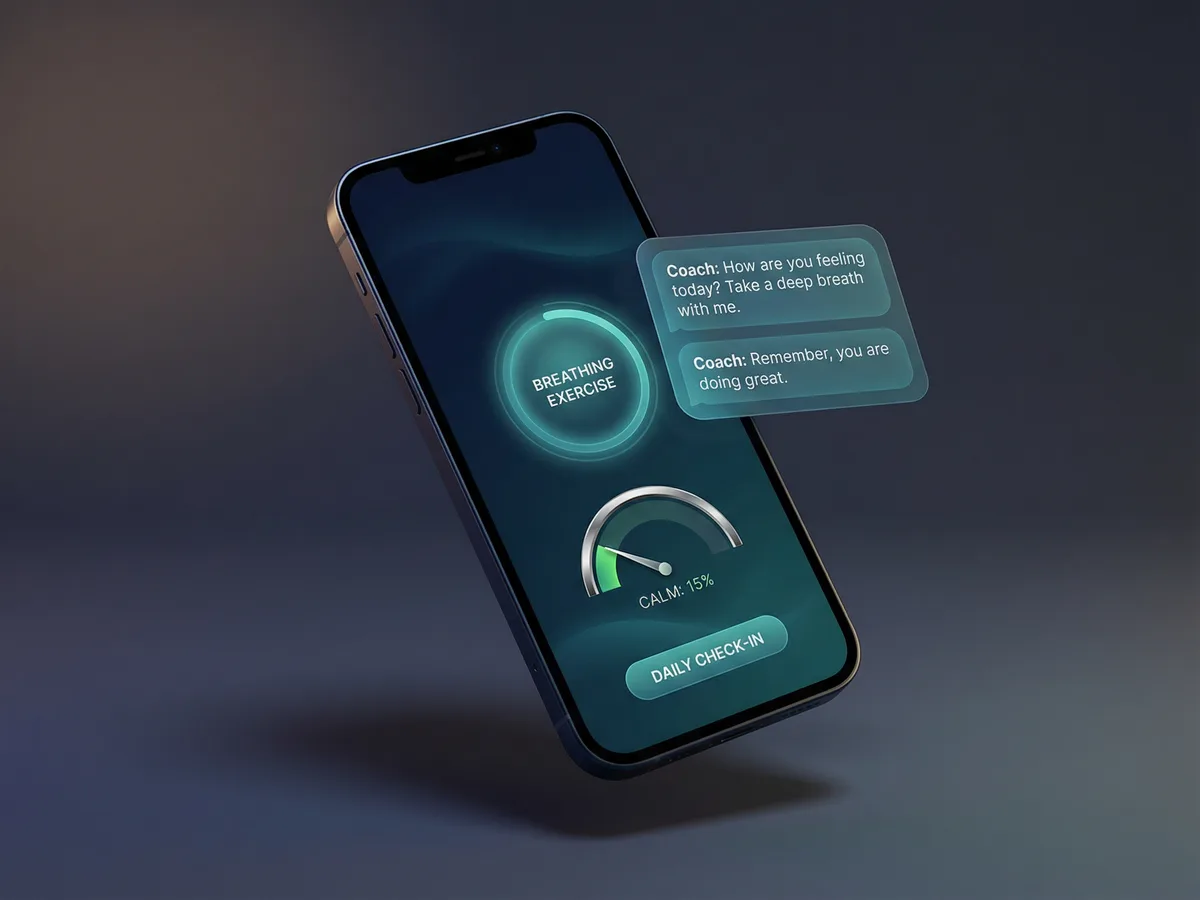 CalmLoop stress management dashboard met coaches en check-ins